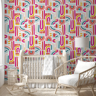 Rainbow Beige Wall Wallpaper – Soft & Modern Kids 