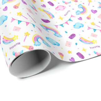 Rainbow - Believe in Magic Wrapping Paper