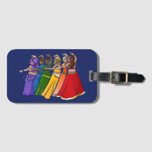 Rainbow Belly Dancer Art Belly Dance Troupe Luggage Tag
