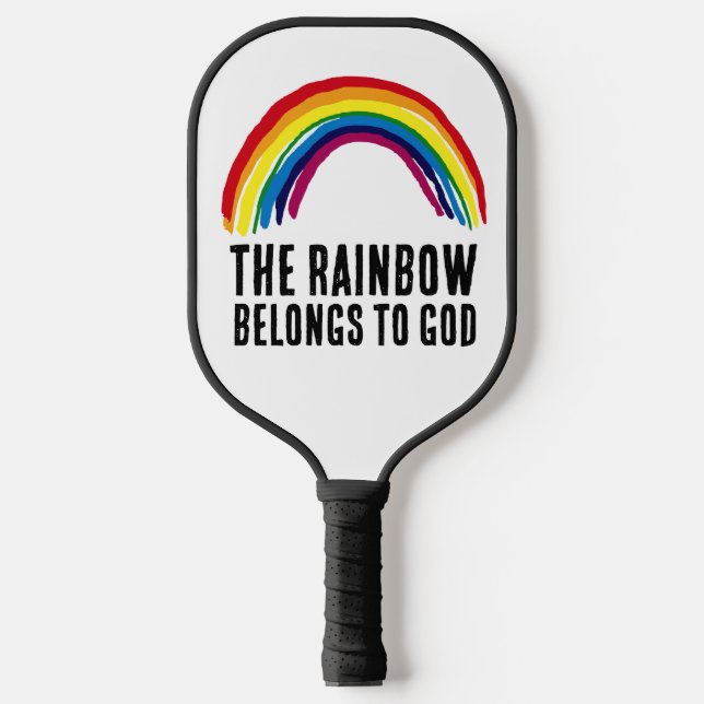 RAINBOW BELONGS TO GOD PICKLEBALL PADDLE (Front)