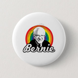 Rainbow Bernie - LGBT Politics - 6 Cm Round Badge