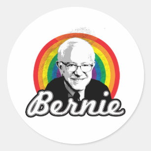 Rainbow Bernie - LGBT Politics - Classic Round Sticker