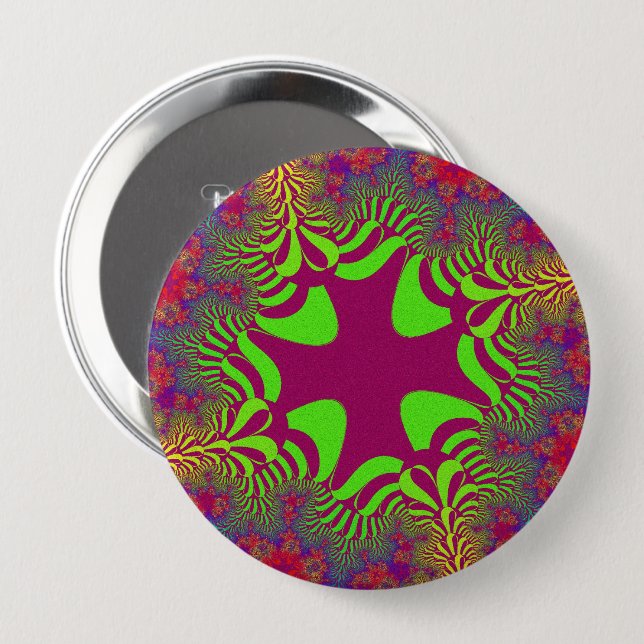 Rainbow Berry Cross 10 Cm Round Badge (Front & Back)