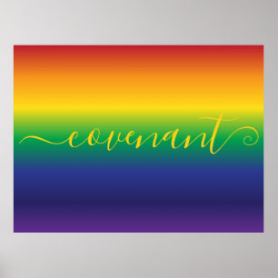 Rainbow Bible Quote Saying Poster
