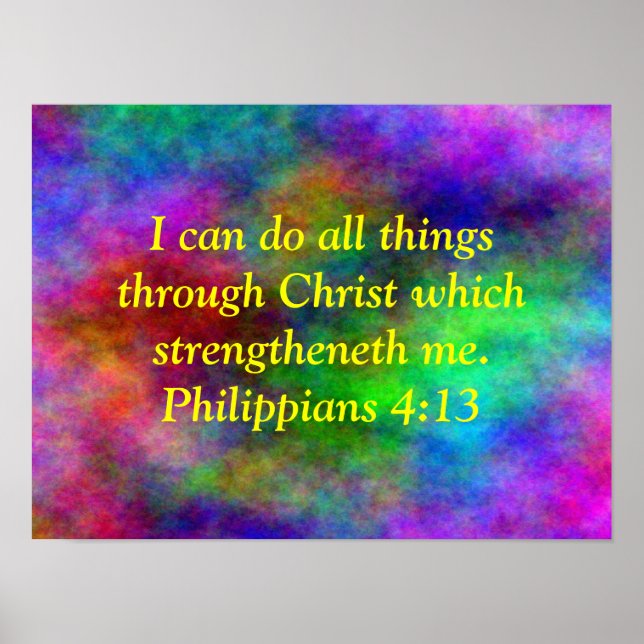 Rainbow Bible verse poster phil. 413 (Front)