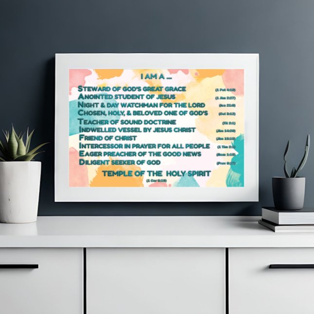 Rainbow Biblical Affirmations w_Scripture 4 Photo Print (Creator Uploaded)