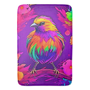 Rainbow Bird in Dreamland Bath Mat