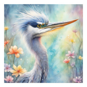 Rainbow Birds Blue Heron 1 Photo Print