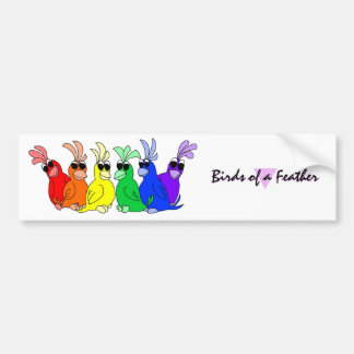 Rainbow Birds Bumper Sticker