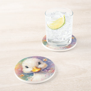 Rainbow Birds Duck 3 Coaster