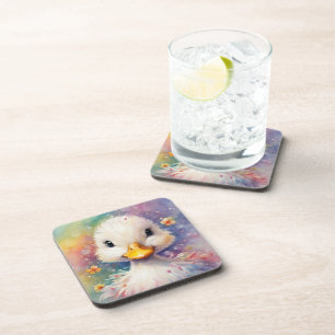 Rainbow Birds Duck 3 Coaster