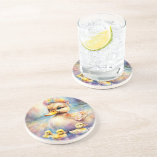 Rainbow Birds Duck 5 Coaster