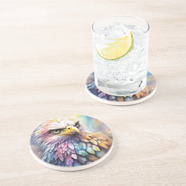 Rainbow Birds Eagle 2 Coaster (Side)