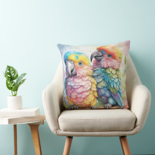 Rainbow Birds Parrots 1 Cushion