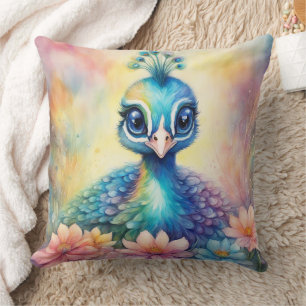 Rainbow Birds Peacock 1 Cushion