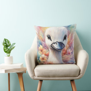 Rainbow Birds Swan 2 Cushion