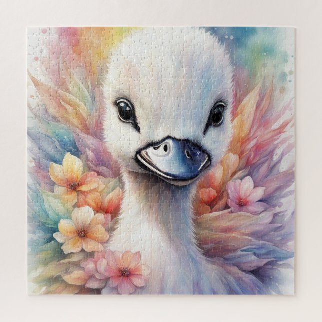 Rainbow Birds Swan 2 Jigsaw Puzzle (Vertical)
