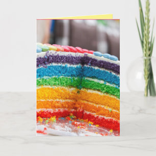 RAINBOW BIRTHDAY CAKE GREETING CARDS
