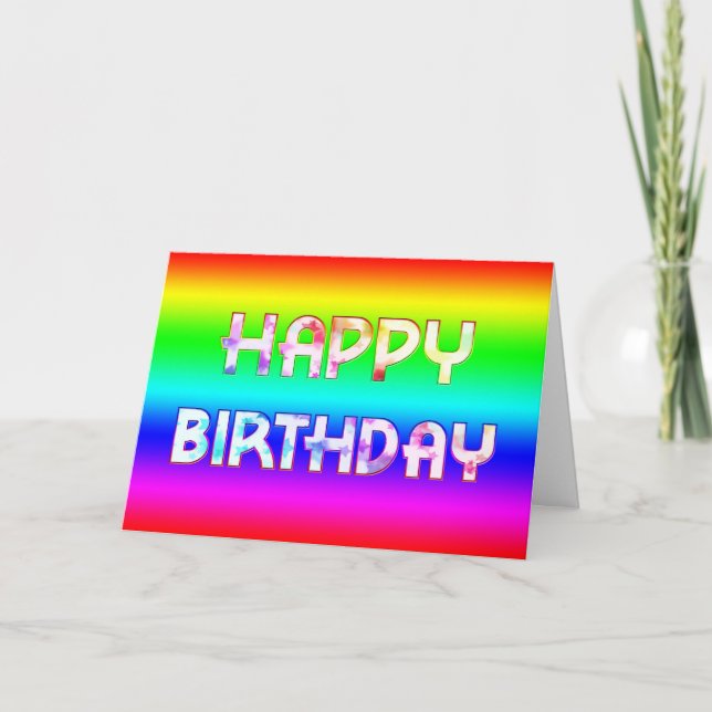 Rainbow birthday card (Front)