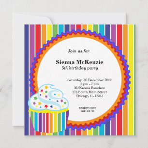 Rainbow Birthday Invitation
