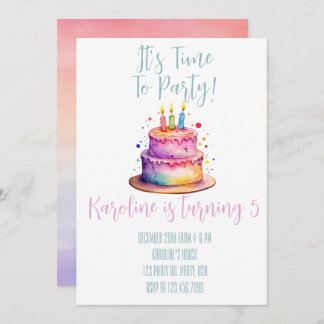 Rainbow Birthday Invitation