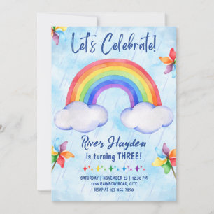 Rainbow Birthday Invitation