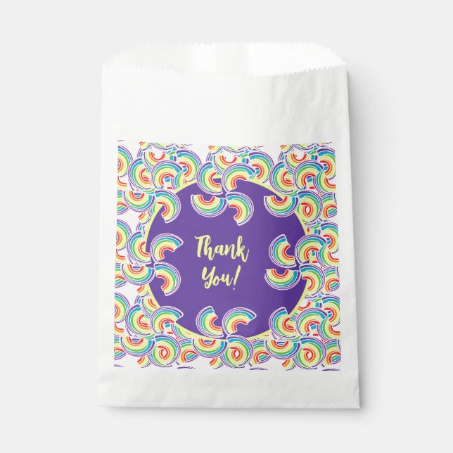 Rainbow Birthday Party Favour Bag (Front)