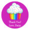 Rainbow Birthday Party Favour Sticker
