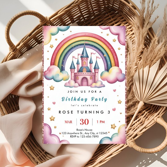 Rainbow Birthday Party Invitation – Colourful Kids (Creator Uploaded)