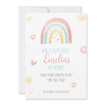 Rainbow Birthday Party Invite