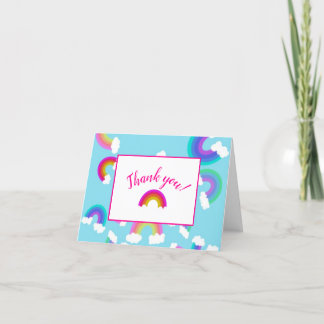 Rainbow Birthday Thank You Card