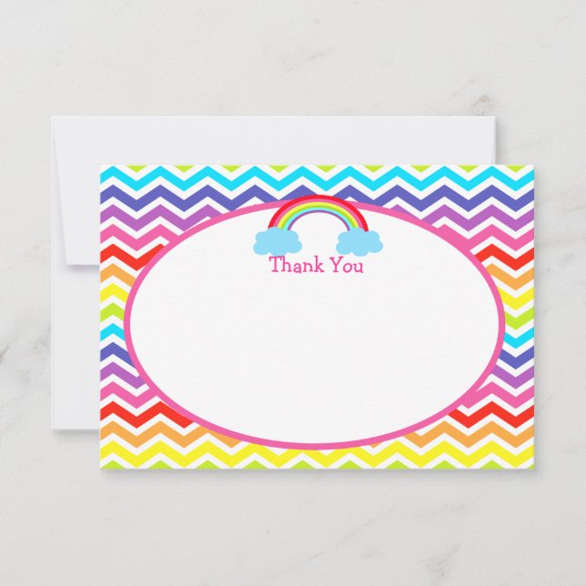 Rainbow Birthday Thank You Cards (Front)