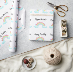 Rainbow Birthday Wrapping Paper