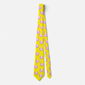 Rainbow Bitcoin Wave BTC Crypto Token Neck Tie