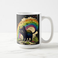 Rainbow black cat , cute lgbtq