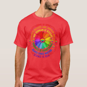 Rainbow Black Lives Matter Science LGBT Pride Flow T-Shirt