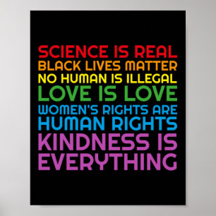 Rainbow Black Lives Science Glbtq Anti Ice Hoodie Poster