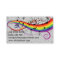 Rainbow Black Musical Notes on Grey Business Cards
