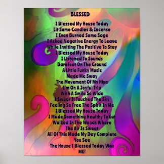 Rainbow Blessed Poem Poster