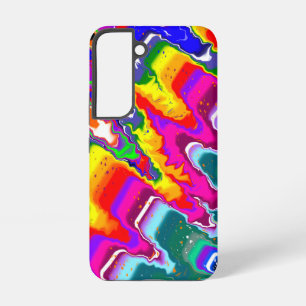 Rainbow Blip Colour Burst Fluid Art Samsung Galaxy Case