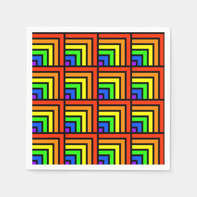 Rainbow Blocks Napkins (Front)
