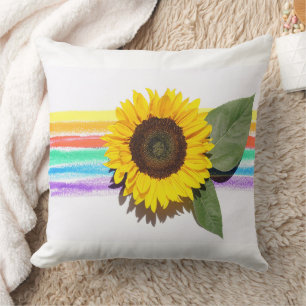 Rainbow Blooming Bright Cushion