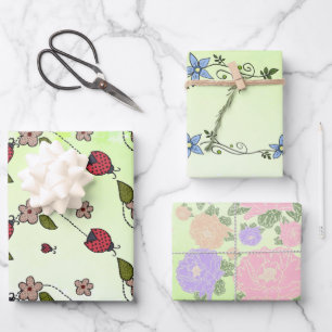 Rainbow Blossoms Packing paper