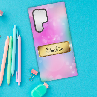 Rainbow Blue and Pink Bokeh Samsung Galaxy Case