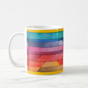 Rainbow Board Pattern Coffee Mug