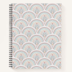Rainbow Boho Pastel Ruled Notebook