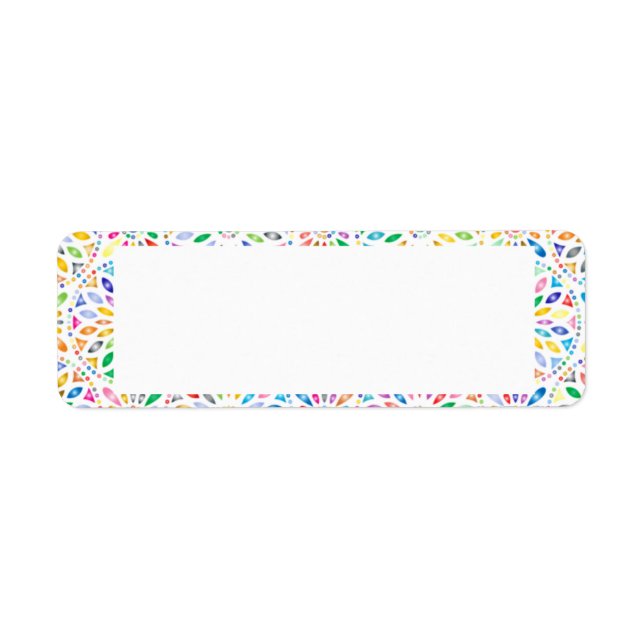 Rainbow Boho Style Item and Return Address Labels (Front)