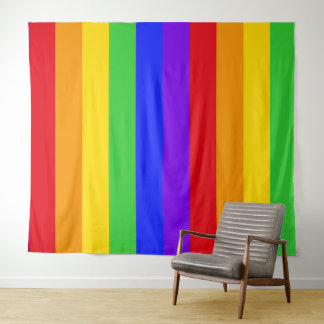 Rainbow bold lines figure  tapestry