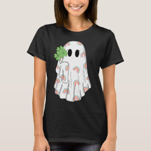 Rainbow Boo Shamrock Ghost St Patrick's Day Spooky T-Shirt