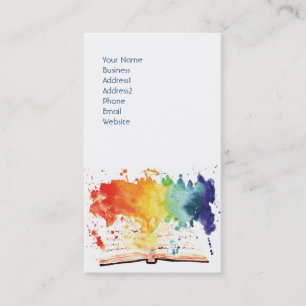 Rainbow Book Business Card Design